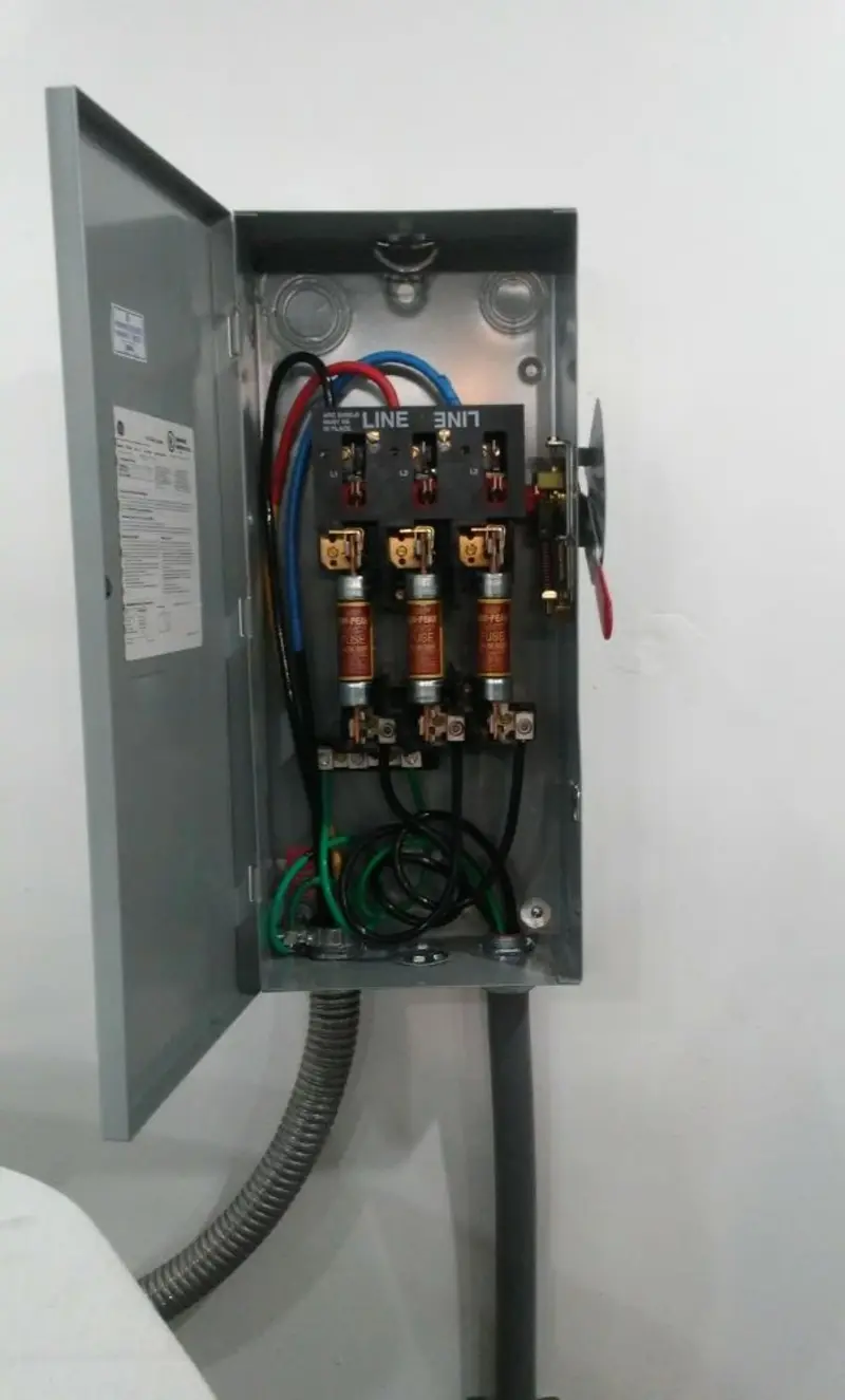 Three-phase disconnect switch installed for Electrical Wiring & Rewiring in Buford